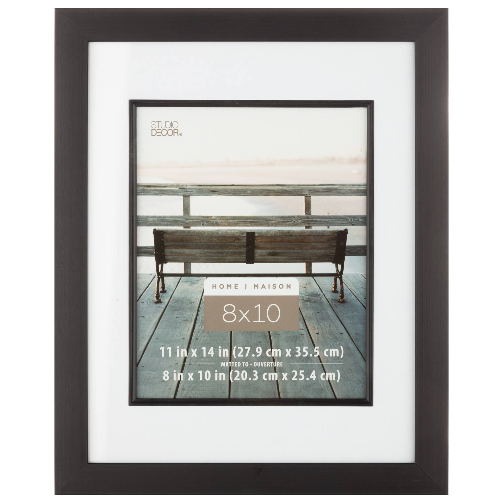 Home Black Studio Frame with Mat by Studio Décor